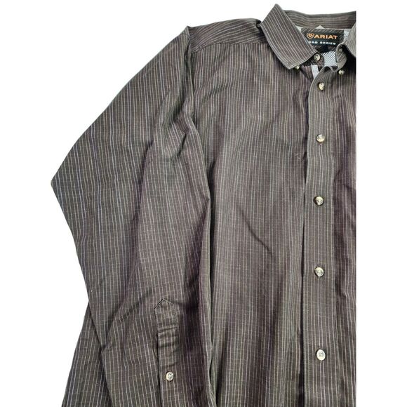 Ariat Pro Series Mens L Large Long Sleeve Button Front Shirt - Picture 2 of 6